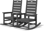 SERWALL Outdoor Rocking Chair Set of 2, Oversized Rocking Chair by SERWALL