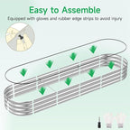 GreatBuddy Galvanized Raised Garden Bed 8×2×1ft, Easy Assembly Outdoor Metal - Image 3