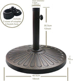 Sunnyglade 18" 30.2-lbs Heavy Duty Round Antiqued Umbrella Base - Image 5