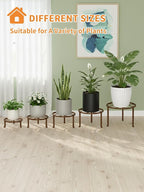5 Pack Heavy Duty Rustproof Iron Corner Flower Pot Stand Holder, Round Supports - Image 7