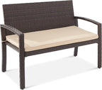 Best Choice Products Outdoor Bench 2-Person Wicker Garden Patio Benches Seating by BestChoiceProducts