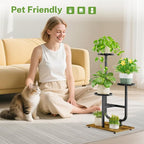 iDavosic.ly 3 Tier Plant Stand Indoor, Corner Tiered Multiple Flower Holder - Image 2