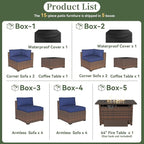 Aoxun 15 Piece Patio Furniture Set - Image 5