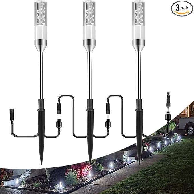 B-right 3PCS Extension Lights for Path Lights, Extendable Waterproof 0.8W 95 by B-right