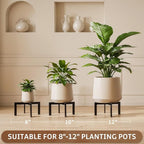 IZIDDO 4 Pack Plant Stand Indoor Outdoor, Metal Mid-Century Pot Stand, Modern - Image 2