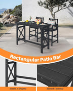 HDPE Patio Bar Table, Adirondack Outdoor Bar Height Table, HDPE Outside Pub - Image 6