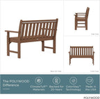 POLYWOOD GNB48TE Vineyard 48" Bench - Image 2