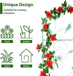 Metal Garden Trellis for Climbing Plants, 2 Pack 86.5" x 19.7" Green Plant - Image 4