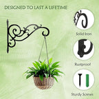 AIM & GGKK Metal Plant Hanger Hook – 2 Pack Hanging Plant Holder - Image 4