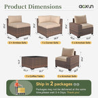 Aoxun 6 Piece Patio Furniture Set - Image 7