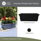 The HC Companies Venetian Window Planter Box w/Drain Plug - Image 3