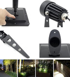 Mini 50X Twin Solar-Powered Flag Pole Light Cast Aluminium Cool White LED - Image 5