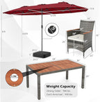 Tangkula 9 Pieces Rattan Outdoor Dining Set - Image 6