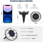 SOLPEX 16 Pack Solar Ground Lights Outdoor Waterproof, Solar Powered Pathway - Image 5