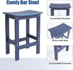 3Pcs HIPS Outdoor Patio Bar Set, All Weather HIPS Bar Table and Chairs Set - Image 5