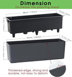 GardenBasix Elongated Self Watering Planter Pots Window Box 5.5 x 16 inch - Image 2