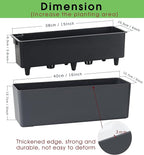 GardenBasix Elongated Self Watering Planter Pots 2-Pack Window Box 5.5 x 16 - Image 4
