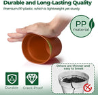 T4U 4 Inch Plant Pots 8-Pack, Small Flower Pots - Image 3