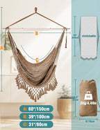 Chihee Hammock Chair Super Large Soft-Spun Cotton Rope Weaving Hanging Chair - Image 4