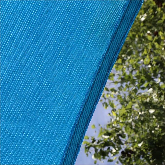 Amgo Custom Size 17' x 17' x 17' Blue Triangle Sun Shade Sail UPF50+ AGTAPRT12 - Image 9