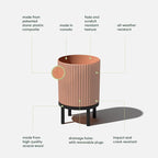 Veradek Demi Series Round Planter w/Stand - Image 2