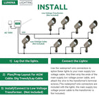 Lumina Lighting® 4W Landscape Lighting 12V Landscape Lights Low Voltage - Image 4