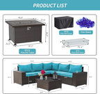 Kullavik 7 Pieces Outdoor Patio Furniture Set - Image 5