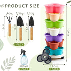 Umigy 2 Set Multicolor 7 Tier Stackable Vertical Planters - Image 2