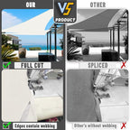 LOVE STORY Custom Size 10'x20'x22.4' Butter Cream Sun Shade Sail Right Triangle - Image 7