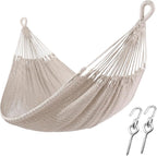 ZEAN Handwoven Hammock by Thick Cotton Rope XXL Two Person Hammock by ZEANTZ.