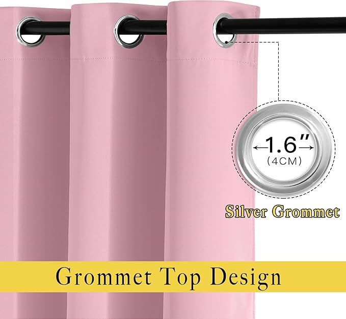 NICETOWN Patio Door Curtain Sound Blocking, Bedroom Privacy Room Divider Curtain - Image 4