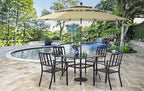 PHI VILLA 5 Pieces Outdoor Metal Dining Set - Image 6