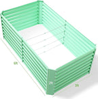 Land Guard 6×3×2ft Galvanized Raised Garden Bed, Planter Boxes Outdoor - Image 2