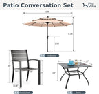 PHI VILLA 5 Pieces Outdoor Dining Set - Image 9