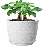 12inch Large Plant Pot, Modern Plastic Planter by UOUZ