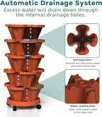 7 Tiered Strawberry Vertical Planter 2 Pack, Stackable Tower Garden Planter - Image 3