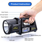 Rechargeable Spotlight Flashlight, Peascat 2, 000L Lumens LED Handheld Spot - Image 7