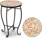 VINGLI Mosaic Outdoor Side Table, Accent Table, Plant Stand Ideal by VINGLI