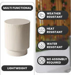 LeisureMod Modern Side Table Round Fiberstone Top Accent End Table - Image 5