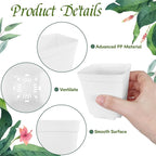 OJYUDD 72 Pcs 3 Inch White Square Plastic Pots - Image 4