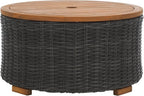 SAFAVIEH Couture Collection Anguilla Dark Grey Faux Wicker Indoor/Outdoor - Image 7