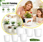 Plant Pots 4/5/5.5/6/6.5/7 Inch Self Watering Pots, 6 Pack Plastic Planters - Image 6