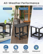Weatherproof Outdoor Side Table, HDPE Small Outdoor Table - Image 4