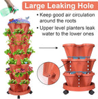 GameXcel Vertical Planter, 7 Tier Stackable Strawberry Planter - Image 3
