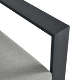 Modway Tahoe Aluminum Modular Right-Facing Outdoor Patio Loveseat Gray - Image 7