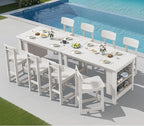 SERWALL 10-Piece HDPE Counter Height Dining Table Sets by SERWALL