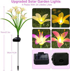 Solar Garden Lights New Upgraded Solar Wild Lily Flower Lights, Yard Patio - Image 2