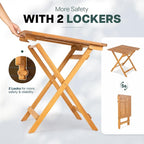 IDZO Legolas FSC Acacia Wooden Folding Table, Heavy Duty 270lbs Capacity - Image 5
