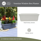 The HC Companies 30 Inch Venetian Window Planter Box - Image 2