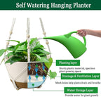Hanging Planters for Indoor Plants, 2 Pack 10 Inch Self Watering Pots - Image 3